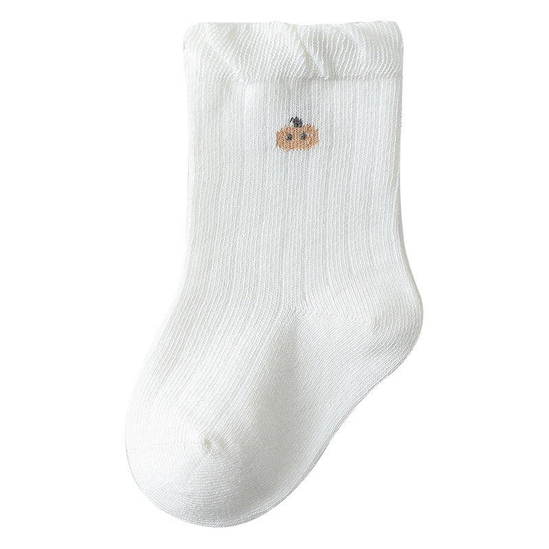 Baby Girls Frilled-Edges Breathable Mid-Calf Socks-6